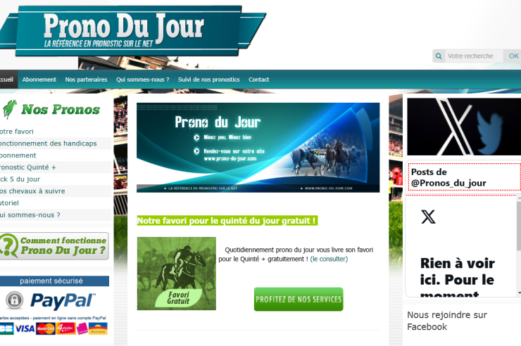 Site prono du jour