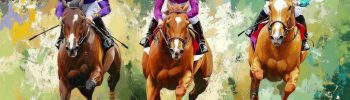 Des athlètes sur des chevaux de courses