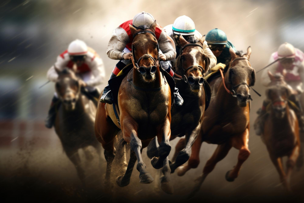 course de chevaux générée par IA